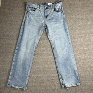 TK Axel Jeans Slim Boot Men’s 36x32‎ Blue Denim Grunge Distressed Y2K